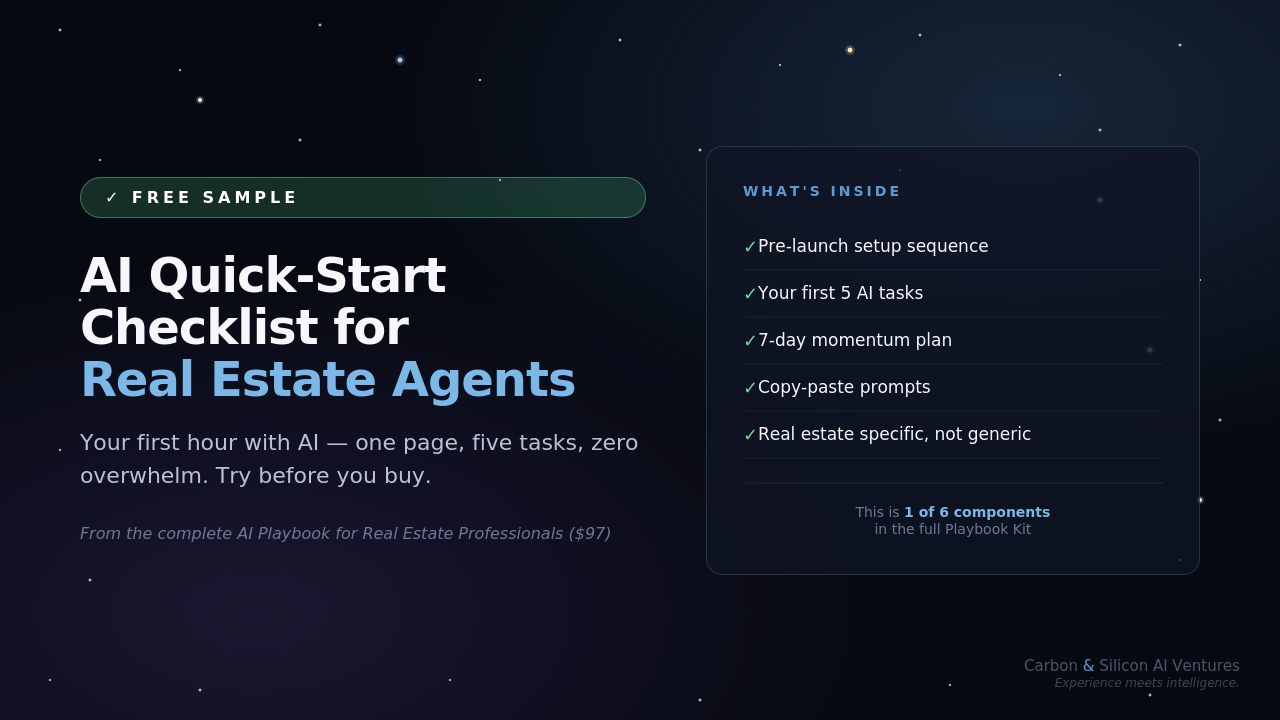 AI Quick-Start Checklist for Real Estate Agents — Free Sample